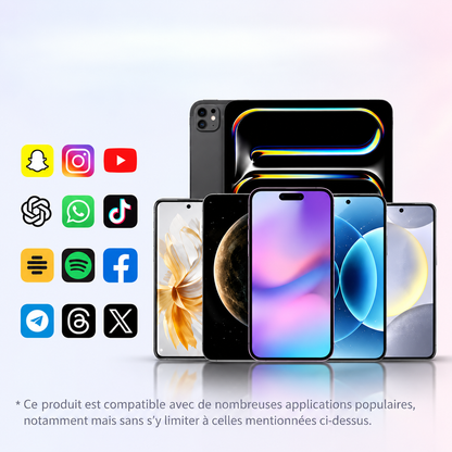 Télécommande Bluetooth Intelligente – Anneau de Défilement & Contrôle à Distance